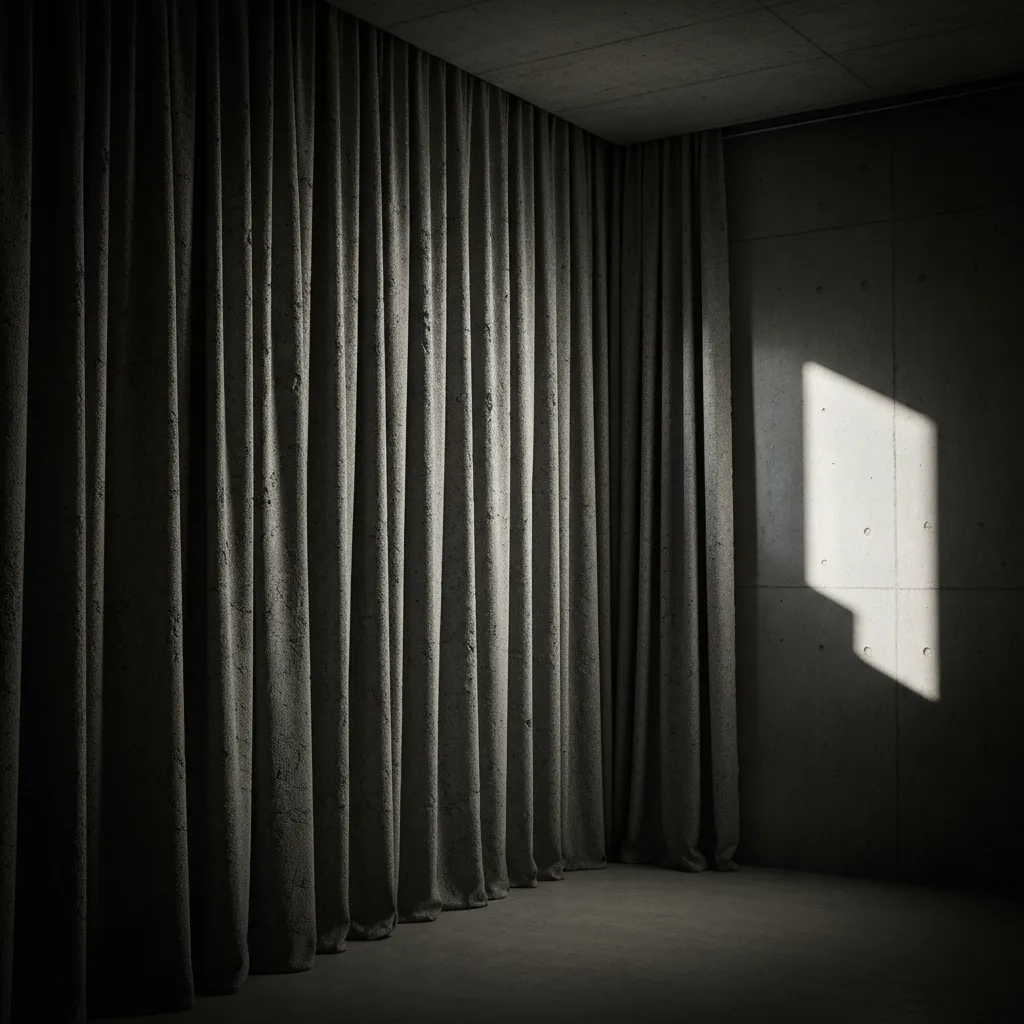 Brutalist design curtains